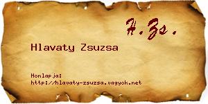 Hlavaty Zsuzsa névjegykártya